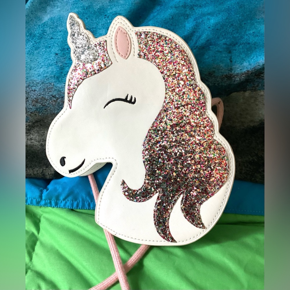 Cat & Jack shiny Unicorn purse